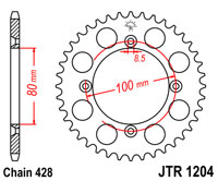 JT JTR1204 50 задняя ― Motocross.UA
