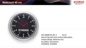 Настенные часы Yamaha D-40mm (N19-SB006-B1-00) ― Motocross.UA