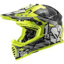 Kid LS2 MX437 FAST EVO MINI CRUSHER BLACK H-V YELLOW    40437J341-	 ― Motocross.UA