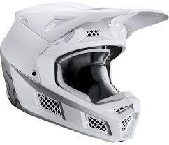 FOX V3 SOLIDS HELMET [White/Silver] 23656-548- ― Motocross.UA