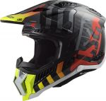 Мотошолом LS2 MX703 C X-Force Barrier Hi-Viz Yellow Red 4670321323