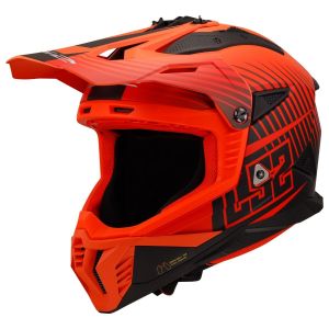 Мотошолом LS2 MX708 Fast 2 Duck Matt Hi-Vis Orange Red 467082151 ― Motocross.UA