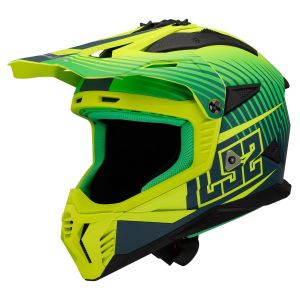 Мотошолом LS2 MX708 Fast 2 Duck Matt Hi-Vis Green Hi-Vis Yellow 467082160 ― Motocross.UA