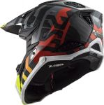 Мотошолом LS2 MX703 C X-Force Barrier Hi-Viz Yellow Red 4670321323