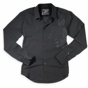 рубаха Stones L/S Woven Carbon ― Motocross.UA