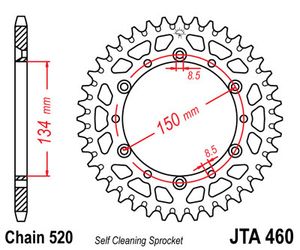 JT JTR 460 задняя(стальная) ― Motocross.UA